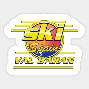 val d'aran spain to ski logo Sticker